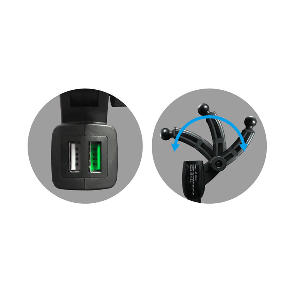 SQUARER-CHARGING ARM F30 QC 3.0 Car Charger Magnetic Mount 