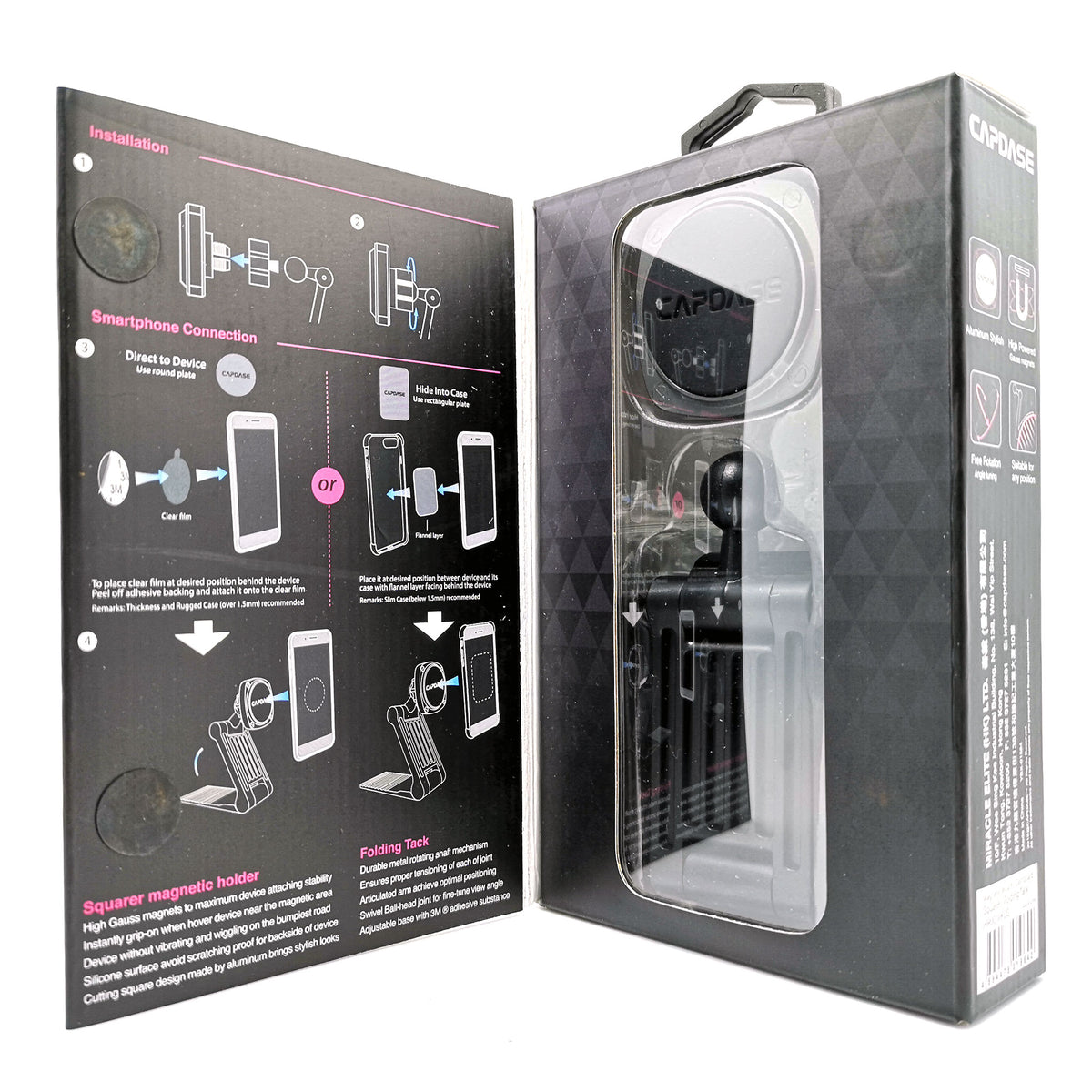 SQUARER Magnetic Car Mount Folding Tack