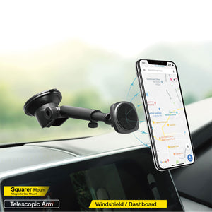 SQUARER Magnetic Car Mount Telescopic Arm