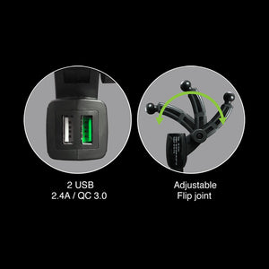 FLEXI II CHARGING ARM F30 QC 3.0 Car Charger Mount