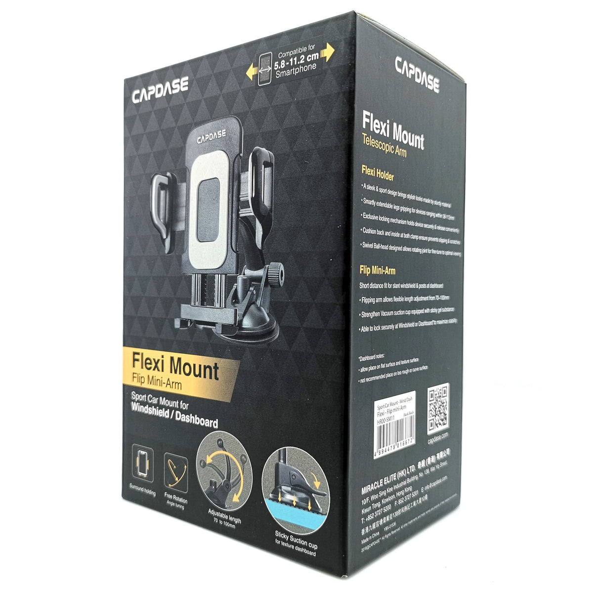 FLEXI II Sport Car Mount Flip Mini Arm