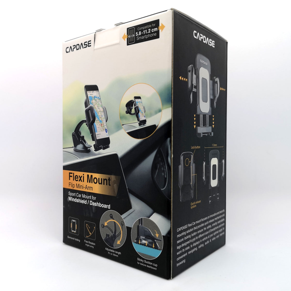 FLEXI II Sport Car Mount Flip Mini Arm