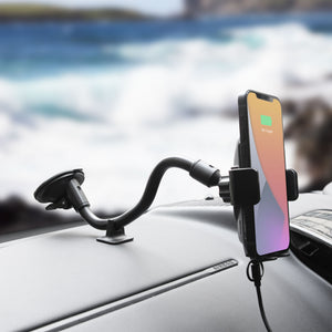 SA Power Fast Wireless Charging Auto-Clamp Car Mount Gooseneck Arm 300mm