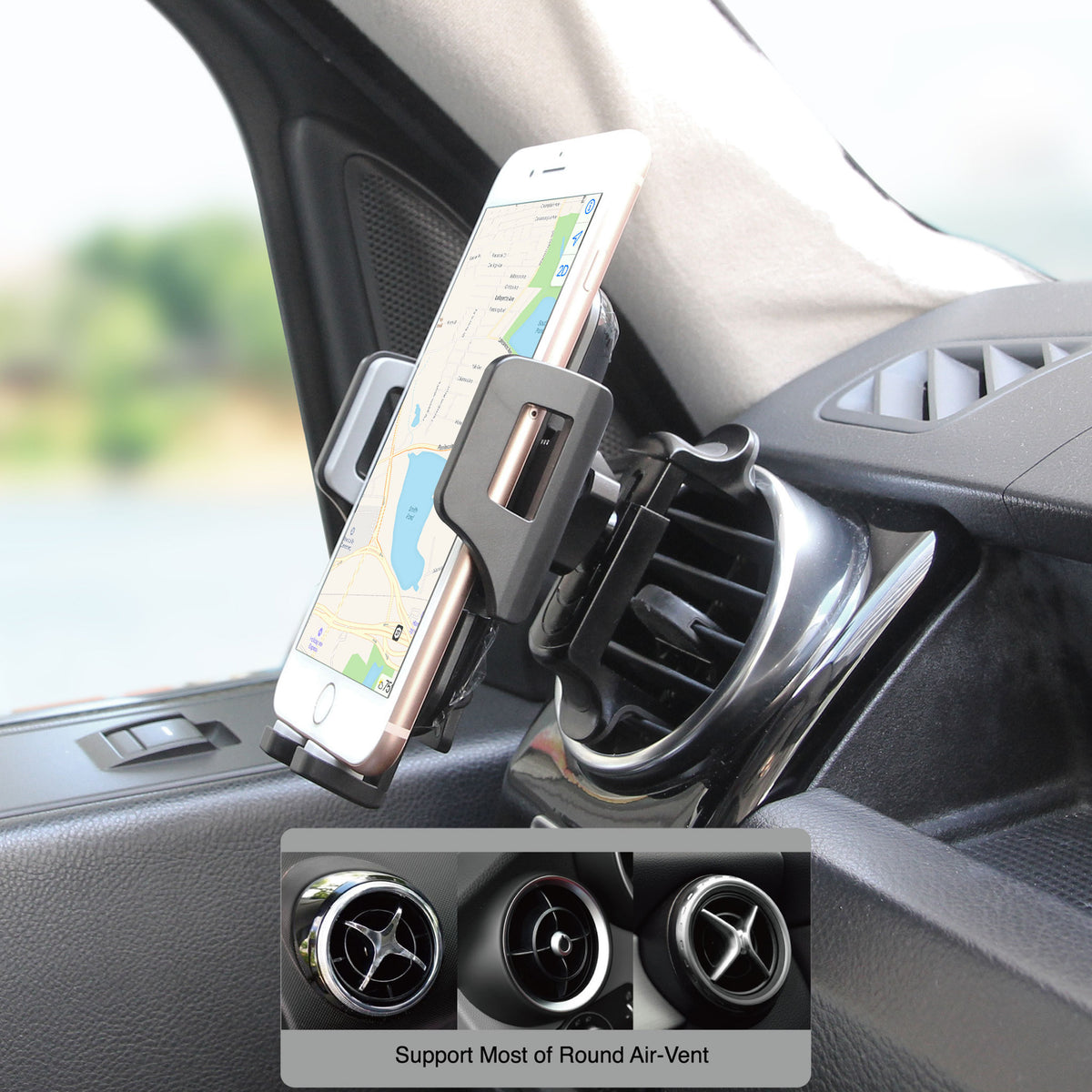 FLEXI II Sport Car Mount Round Air Vent Clip