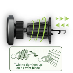 SQUARER Magnetic Car Mount Air Vent Twist Vent-Hook 143
