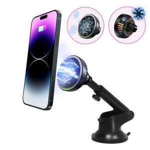 M-CM Power II Ceramic Cooling Fast Wireless Charging Magnetic Car Mount Telescopic Arm