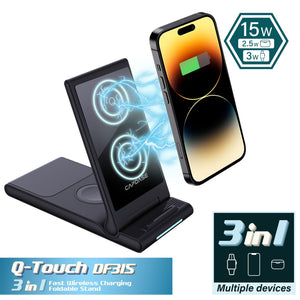 Q-Touch DF315 3-in-1 Fast Wireless Charging Stand