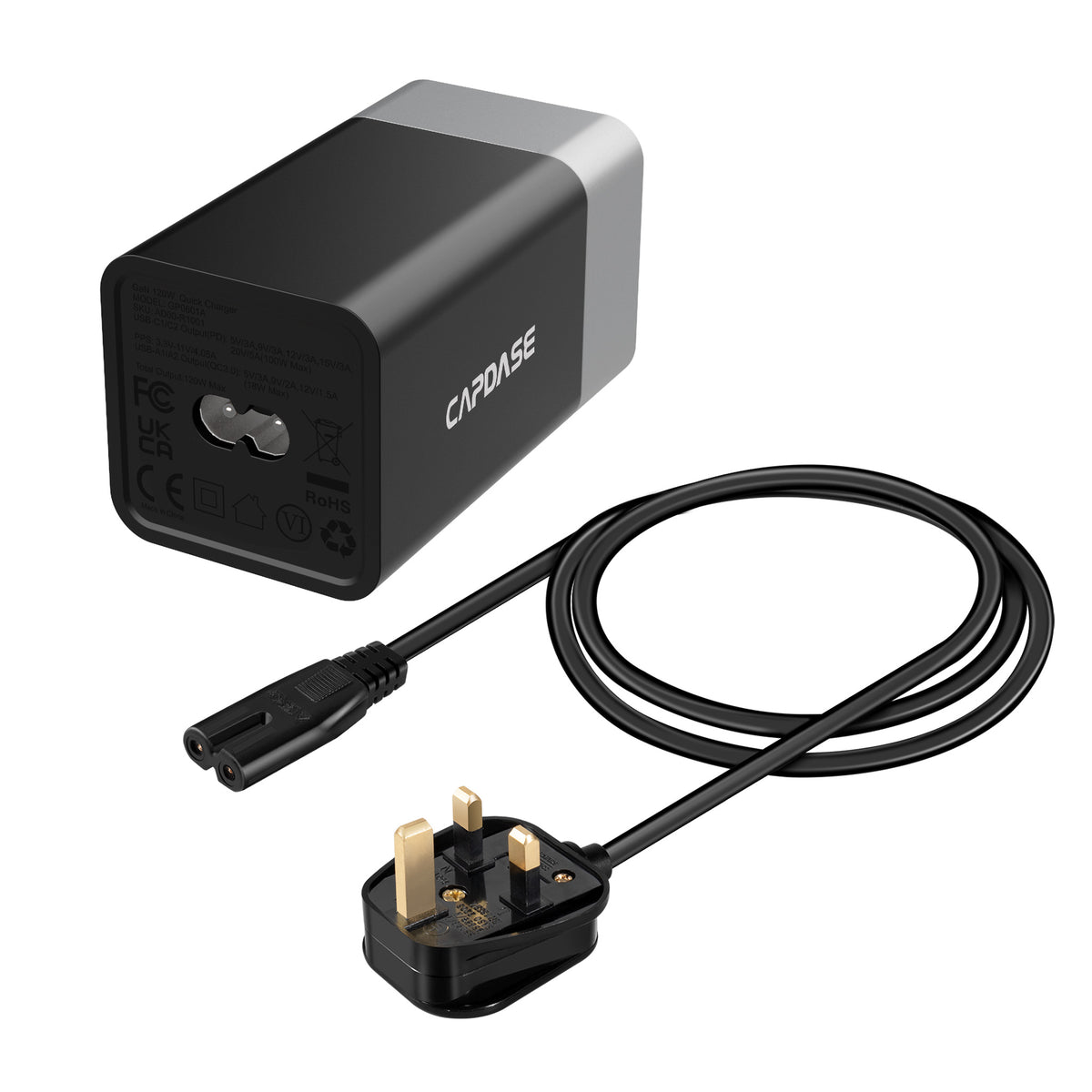 RANGER 4P120SD GaN 120W QC / PD Wall Charger UK/HK Plug