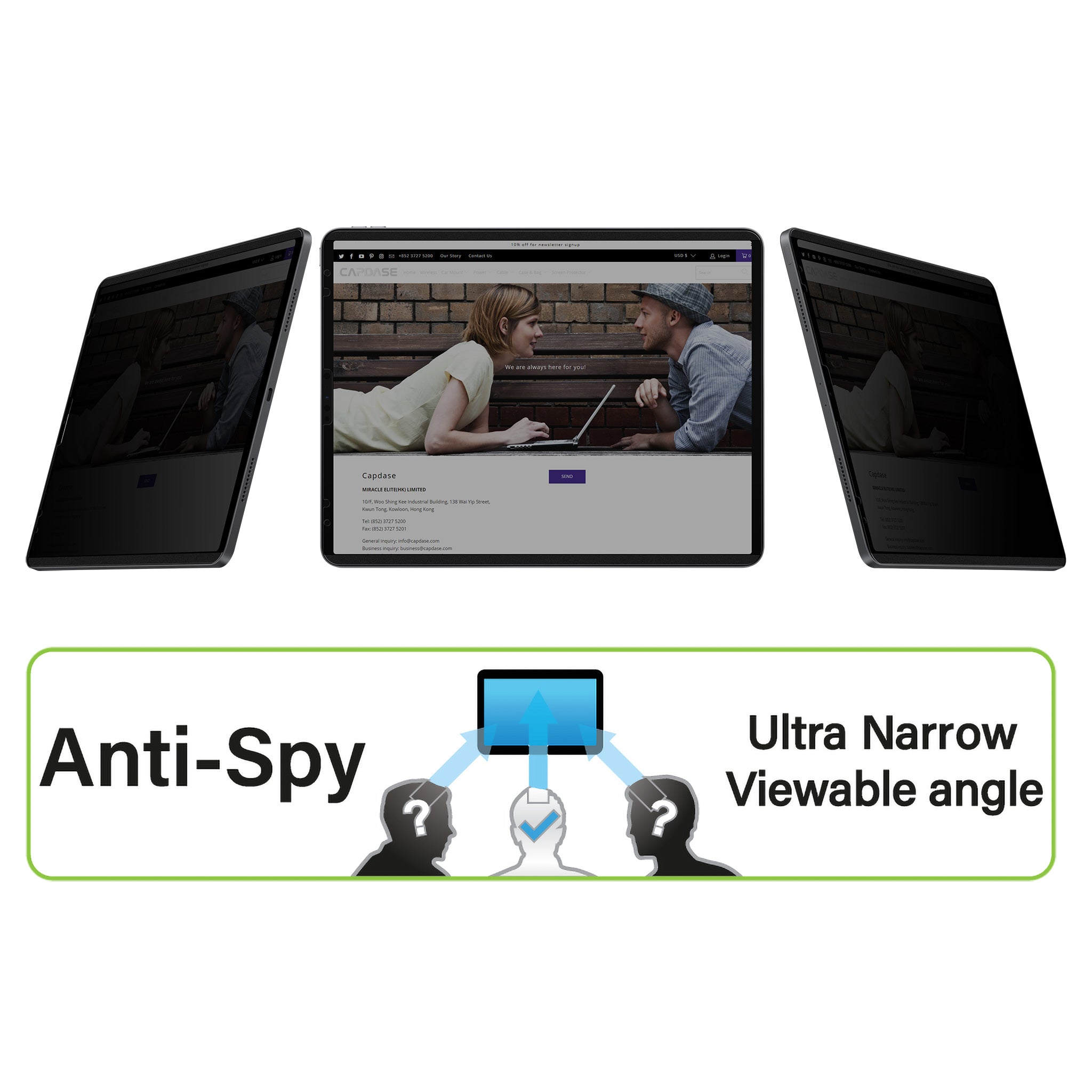 Privacy Anti-Spy Screen Protector Guard For iPad Pro 12.9 (2021, 2020,  2018)