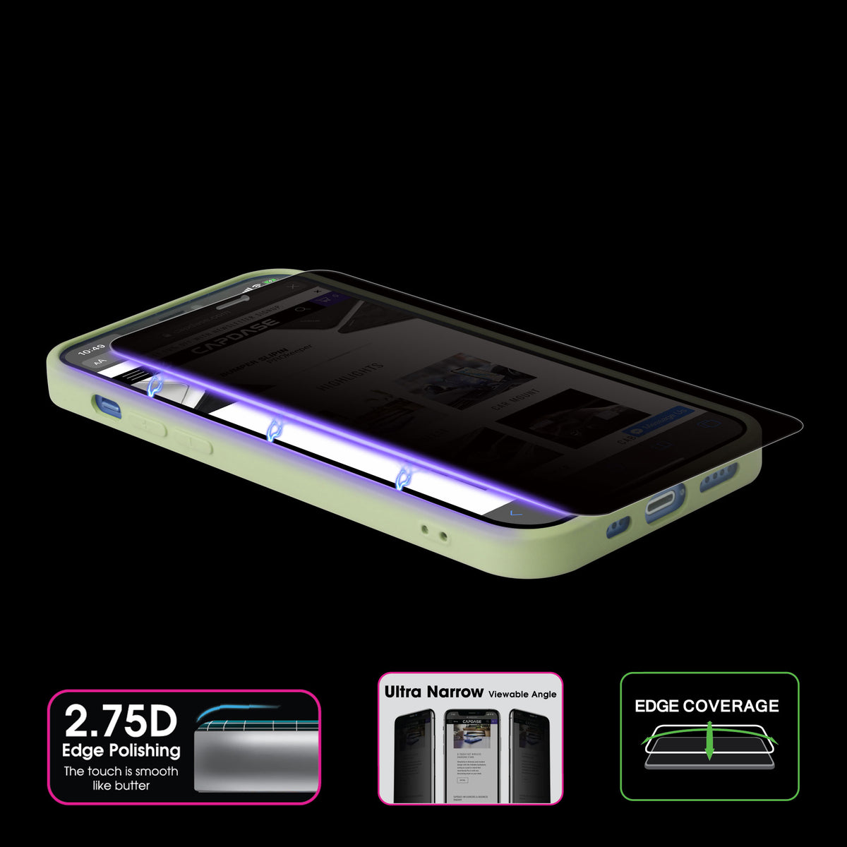 iPhone 12 mini Armorize Privacy Pro Screen Protector FFG-275