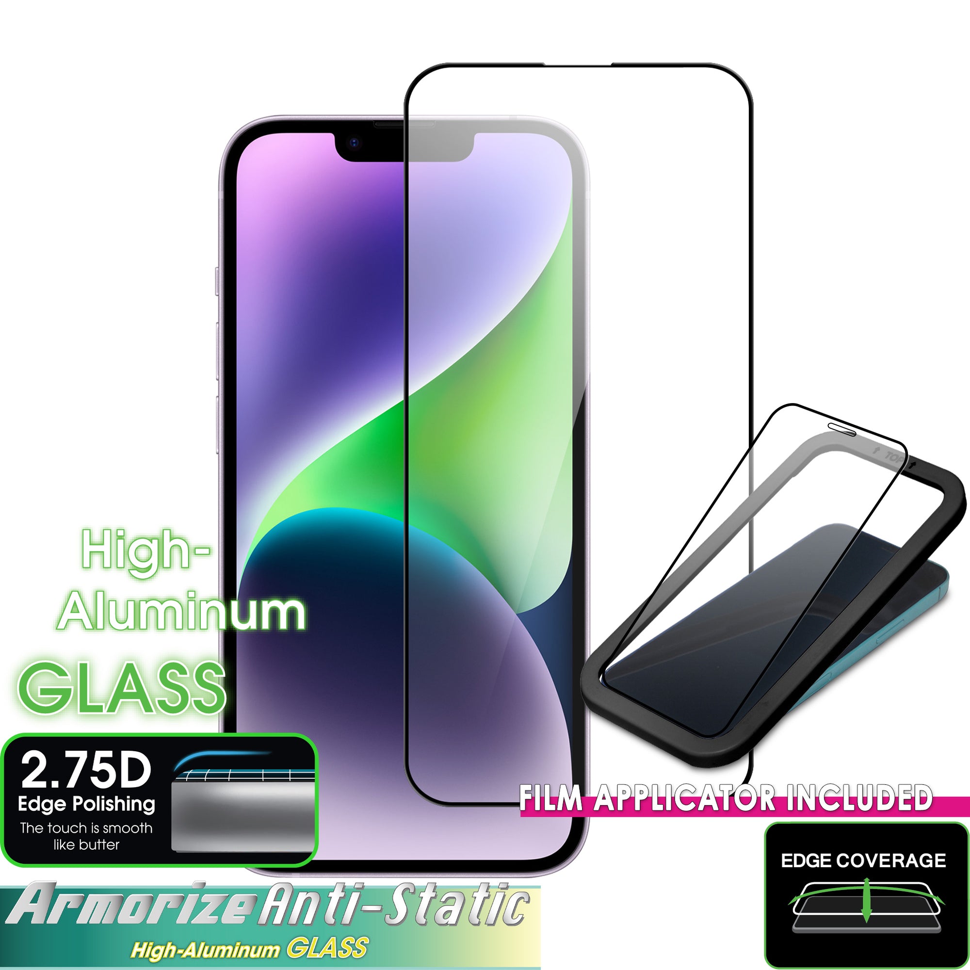 iPhone 14 & 13 & 13 Pro Armorize Anti Static Screen Protector FFG-275