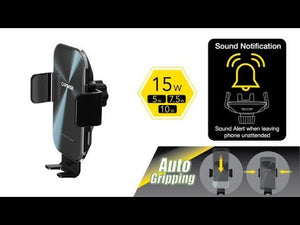 SA Power Fast Wireless Charging Auto-Clamp Car Mount Telescopic Arm